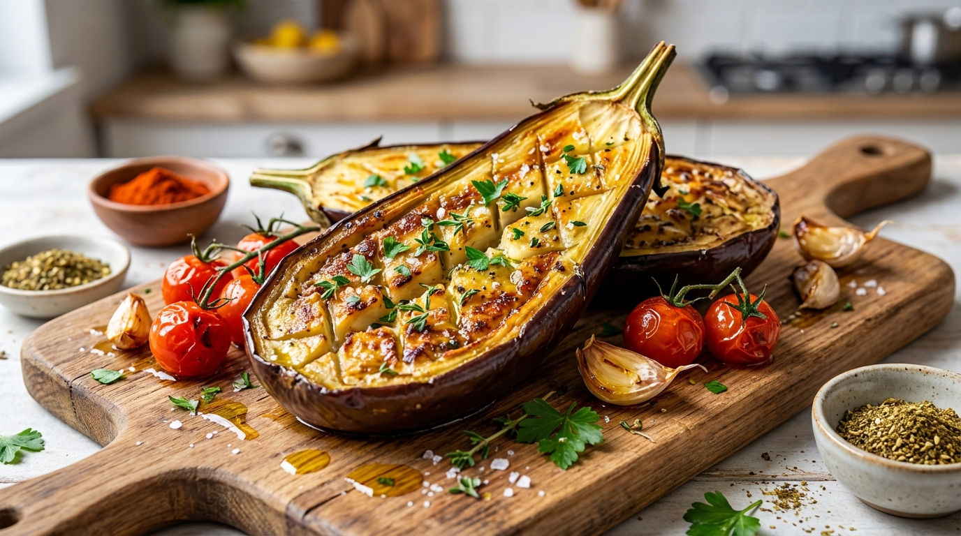 découvrez comment cuisiner une aubergine au four facilement pour obtenir un plat savoureux et gourmand, parfait pour vos repas.