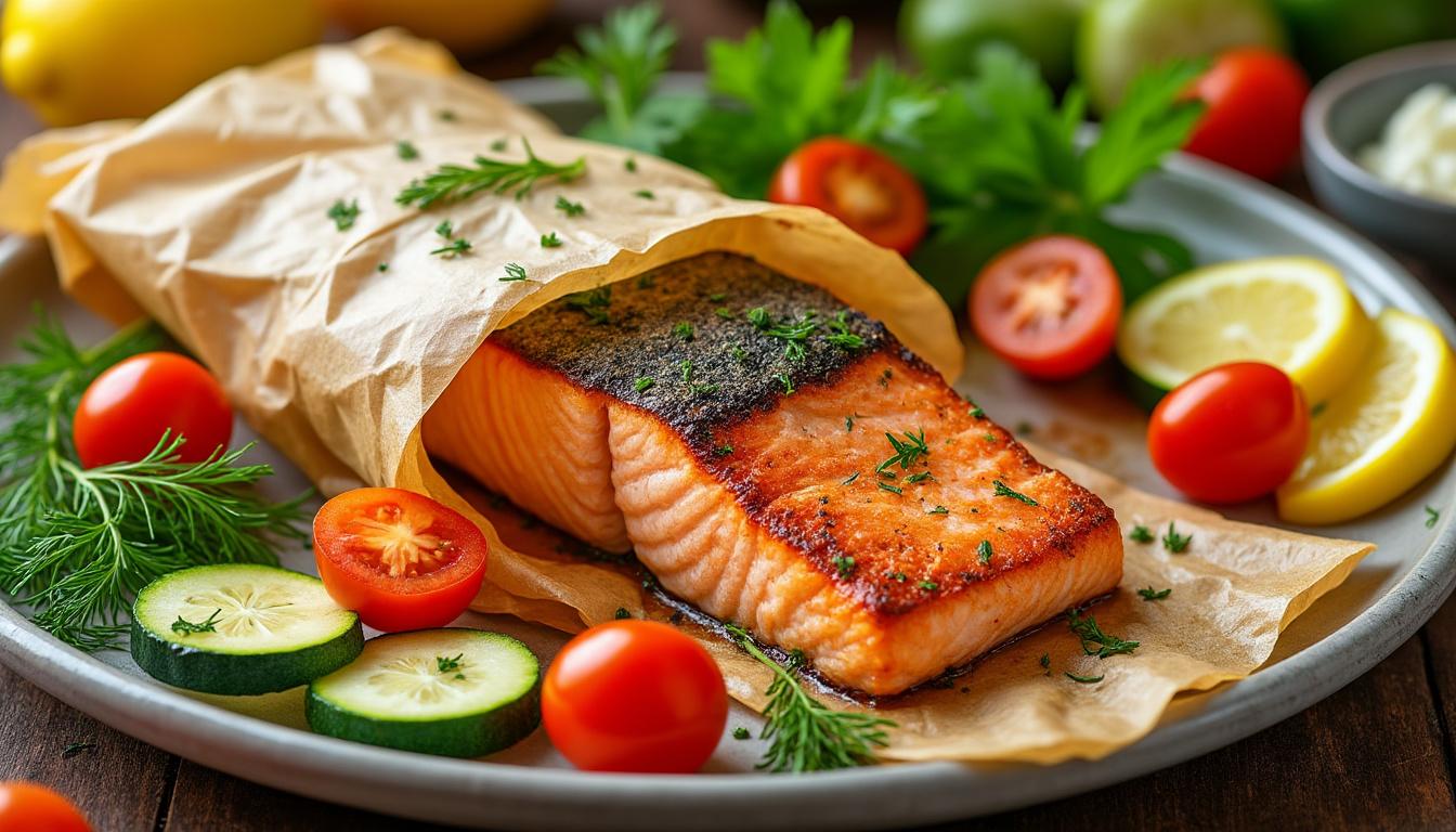 découvrez comment préparer un saumon en papillote savoureux et facile avec notre recette simple et rapide, parfaite pour un repas sain et gourmand.