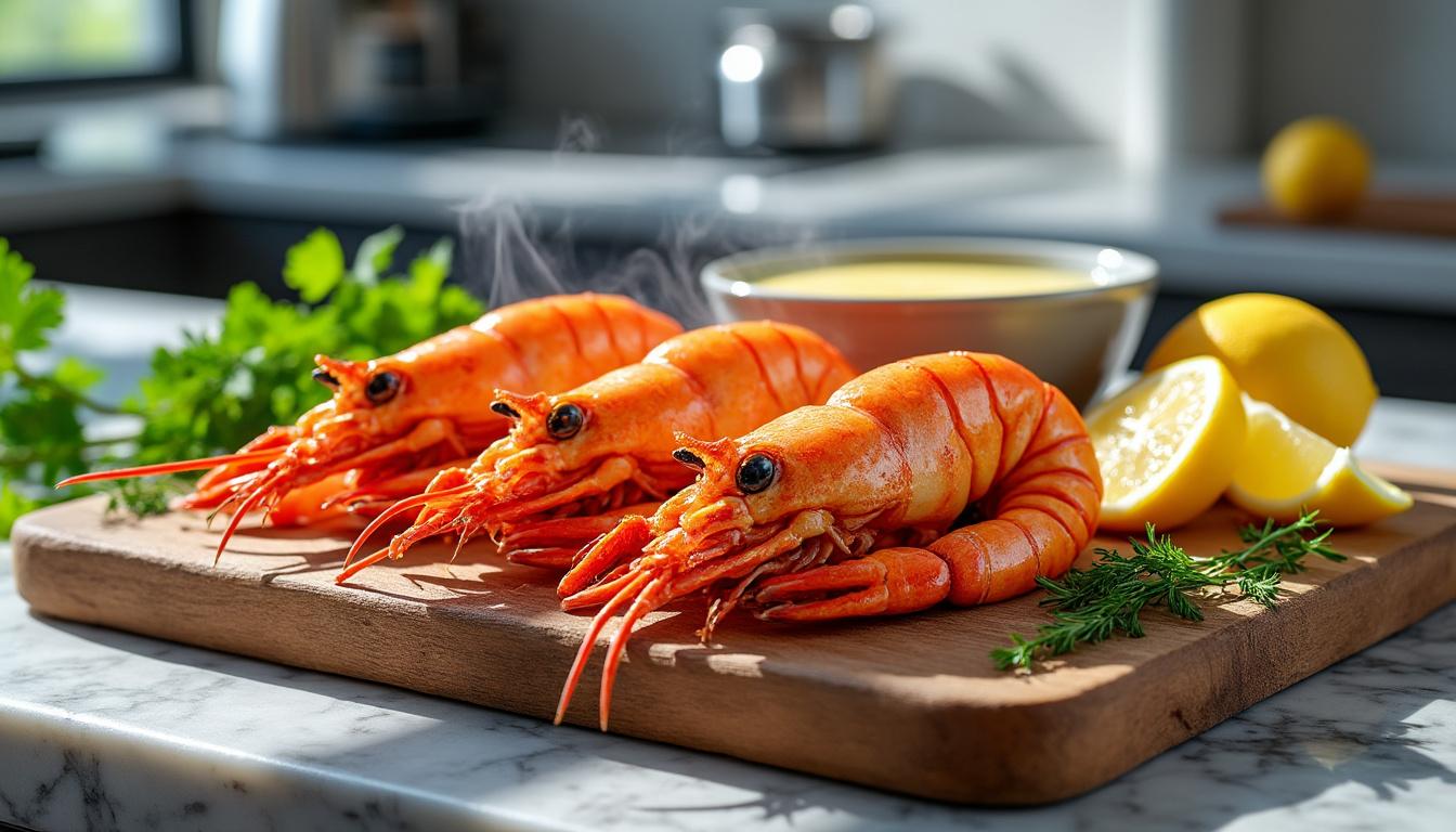 découvrez nos conseils pour réussir facilement la cuisson parfaite des langoustines chez vous et épater vos invités avec un plat savoureux et délicat.