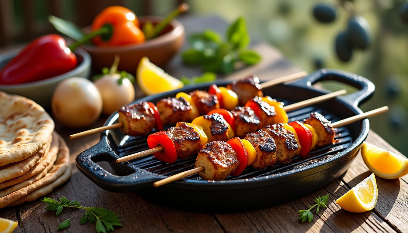 apprenez à préparer un souvlaki authentique et savoureux grâce à nos conseils et astuces secrètes pour un résultat digne des meilleures tavernes grecques.