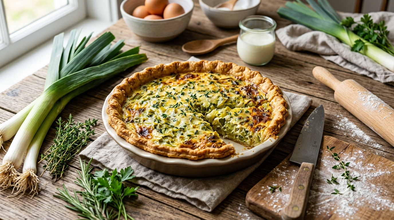 découvrez notre recette facile de tarte au poireau, accompagnée d'astuces simples pour la réussir parfaitement à chaque fois.