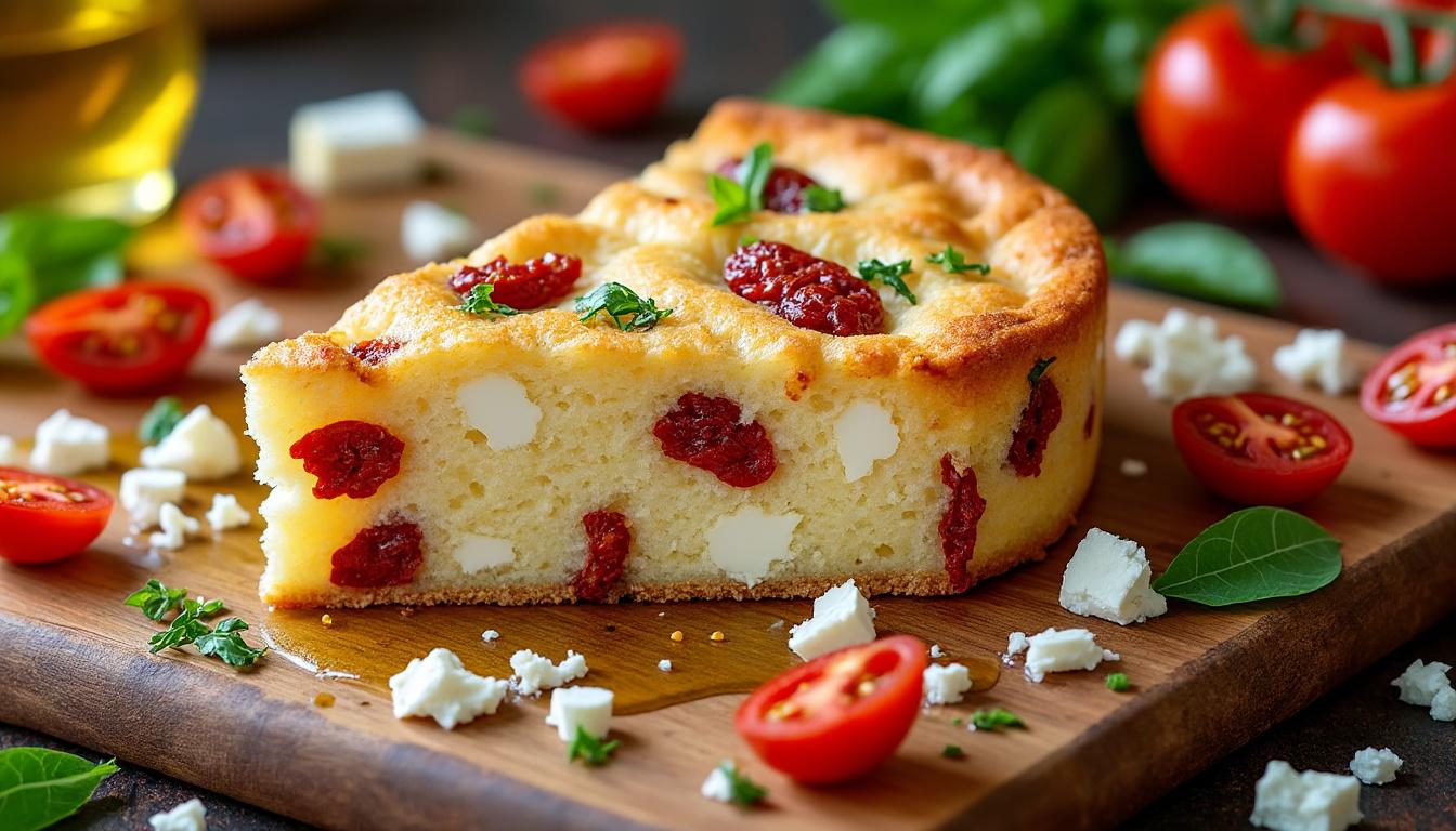 découvrez une recette facile et savoureuse de cake à la feta et aux tomates séchées, parfaite pour un apéritif gourmand ou un repas léger.