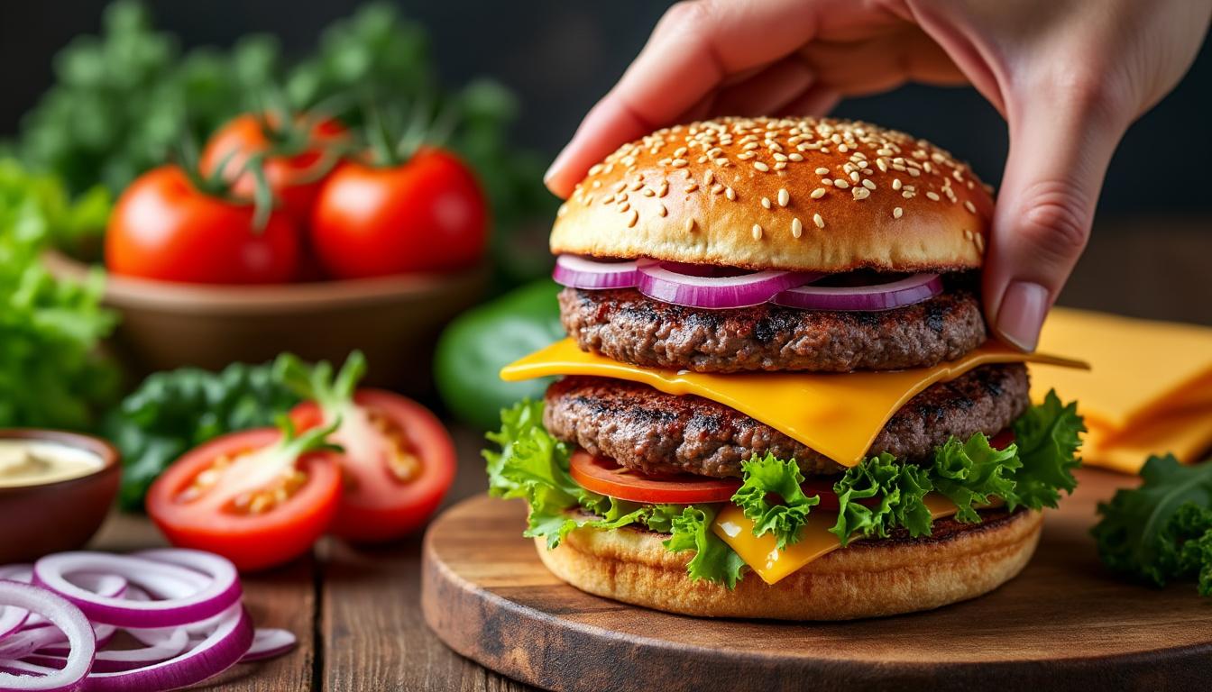 découvrez comment préparer un hamburger maison savoureux et simple avec notre guide étape par étape, pour un repas délicieux et facile à réaliser.