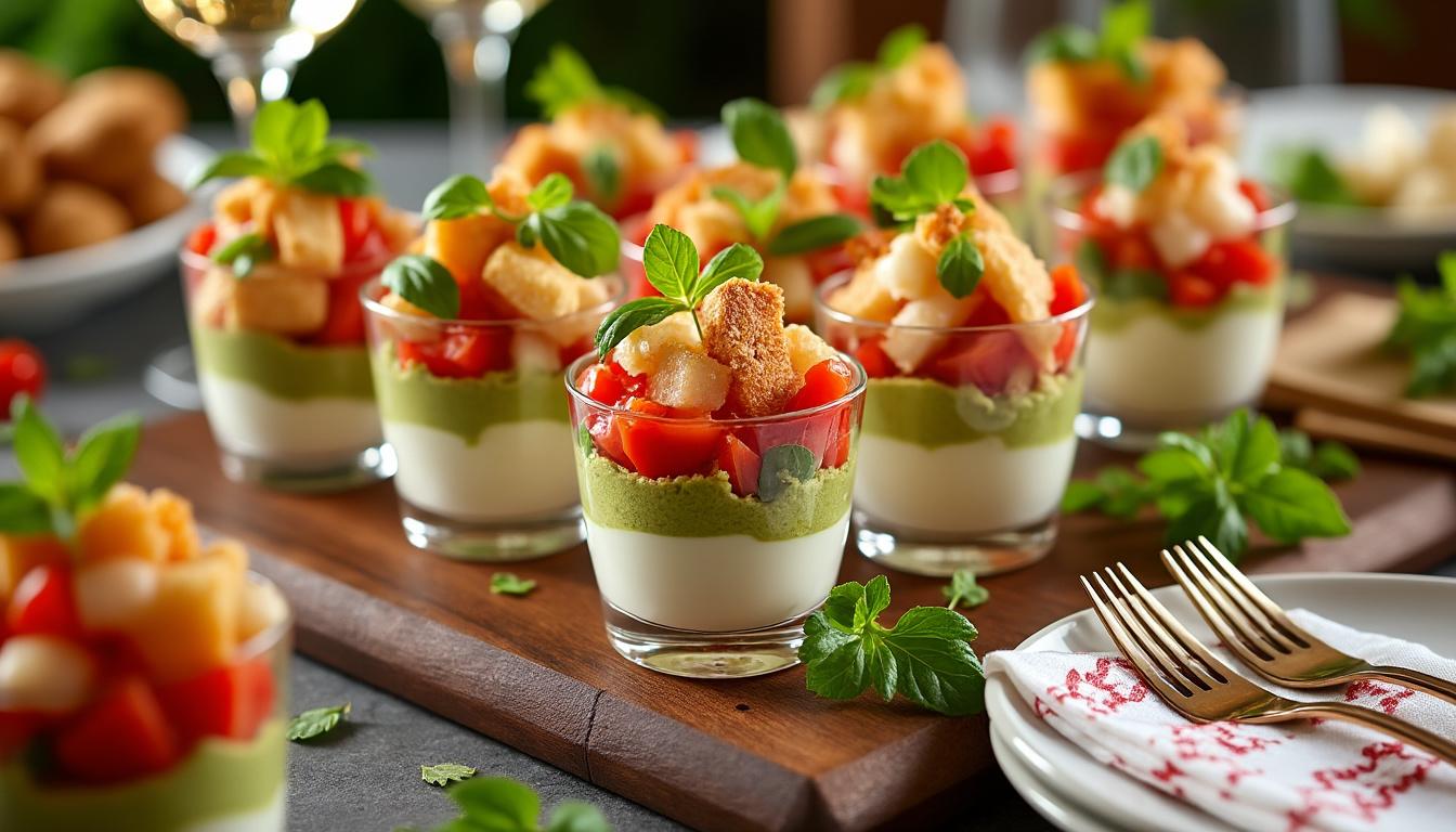 découvrez nos astuces et recettes simples pour réussir vos verrines apéro et impressionner vos invités avec des saveurs originales et une présentation élégante.