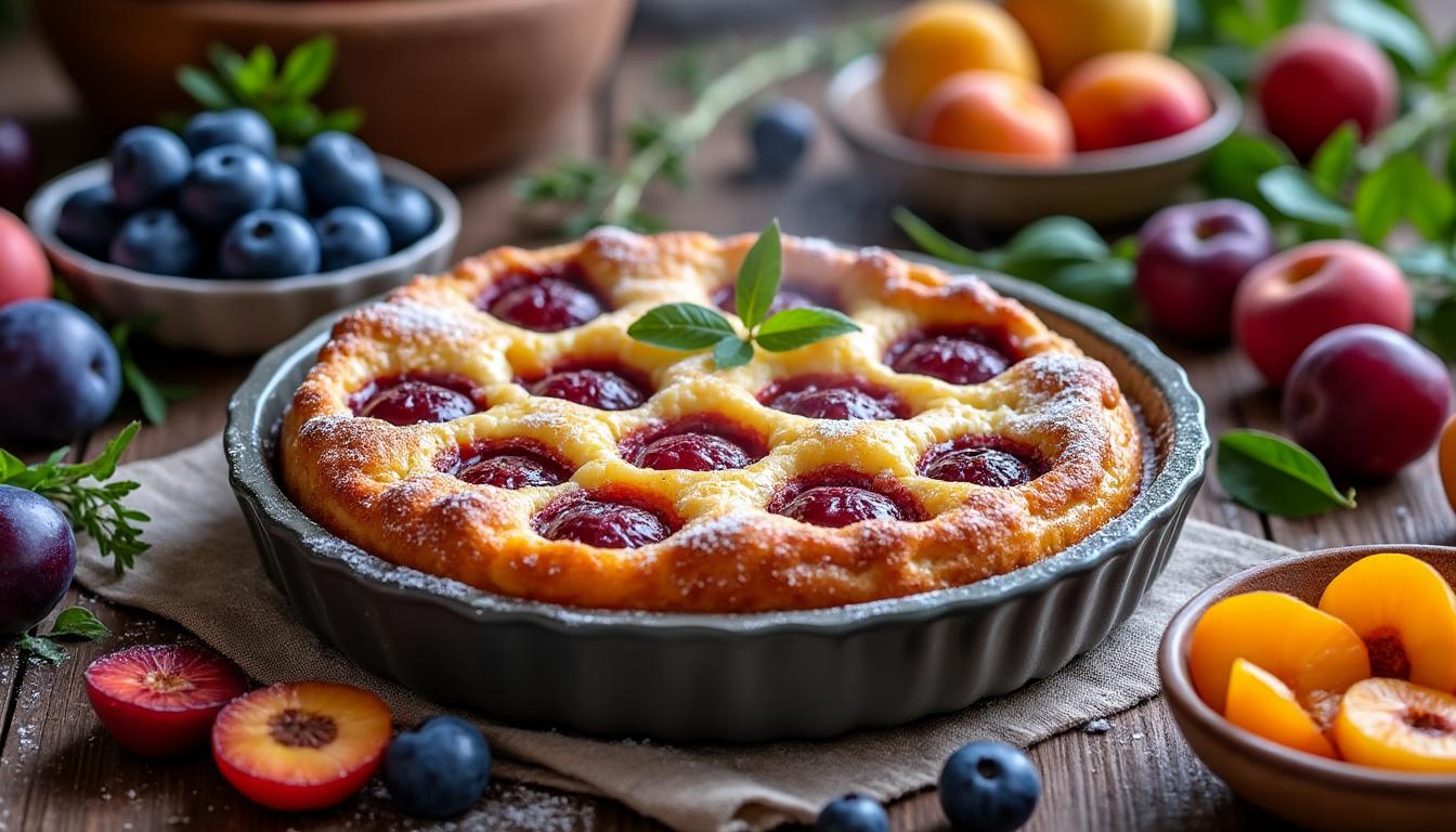 découvrez la recette traditionnelle du clafoutis aux prunes de grand-mère, facile à réaliser, ainsi que ses délicieuses variations pour régaler toute la famille.