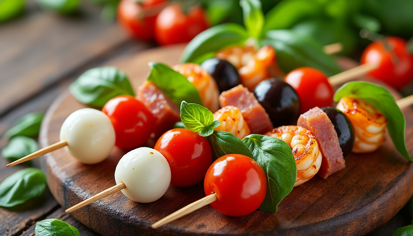 découvrez des recettes de brochettes apéro à préparer la veille pour gagner du temps et régaler vos invités facilement et rapidement.