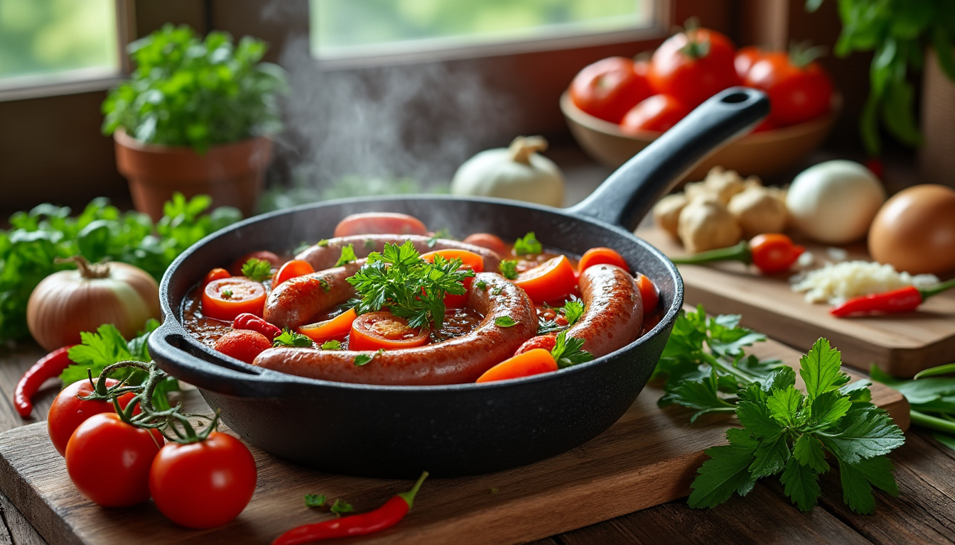 découvrez comment préparer un rougail saucisses savoureux chez vous avec notre recette simple et authentique, pleine de goût et de saveurs réunionnaises.