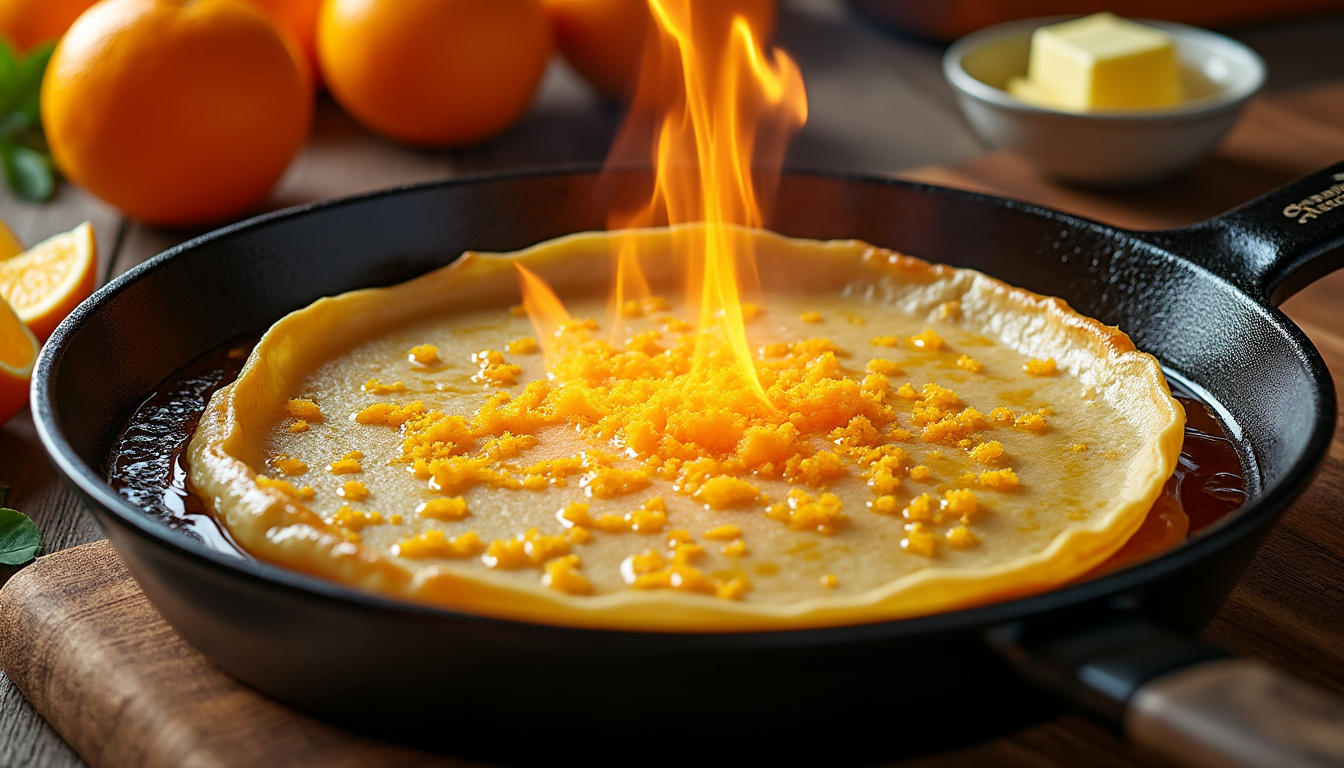 découvrez comment préparer des crêpes suzette délicieuses et authentiques grâce à notre recette facile et étape par étape. impressionnez vos proches avec ce dessert français classique au goût exquis !