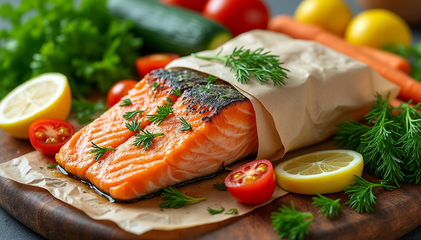découvrez comment préparer un saumon en papillote savoureux et facile grâce à notre recette simple, parfaite pour un repas sain et rapide.