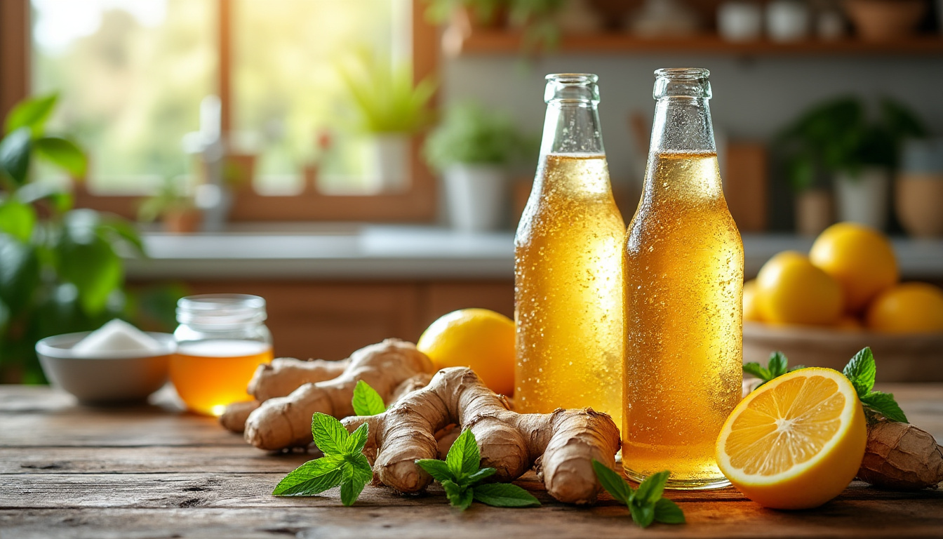 découvrez comment préparer une ginger beer maison facile et rafraîchissante grâce à notre recette simple. apprenez les étapes pour un breuvage pétillant et plein de saveurs maison.