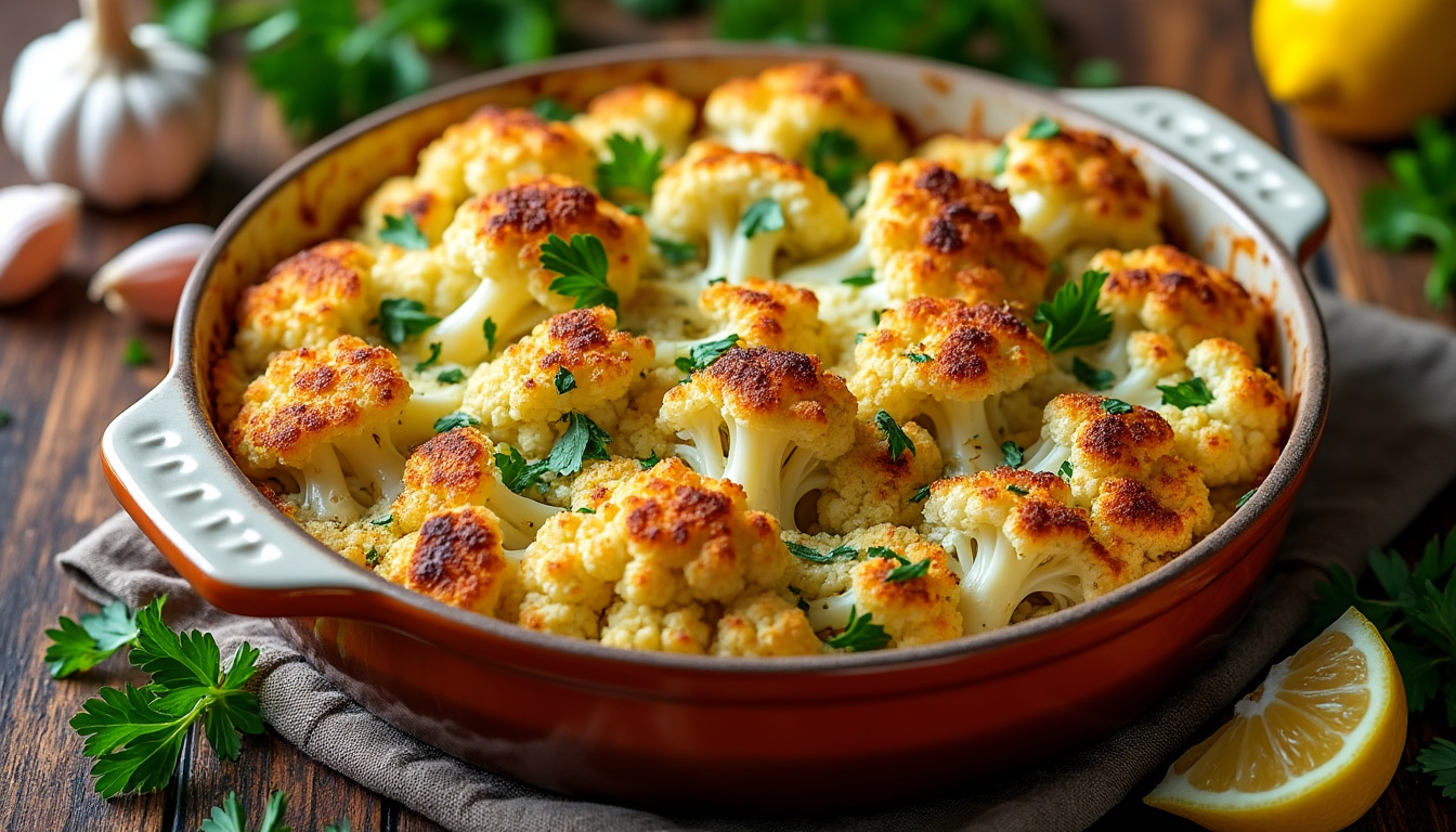 découvrez nos recettes simples et savoureuses de gratin de chou-fleur sans béchamel, parfaites pour un plat léger et gourmand.