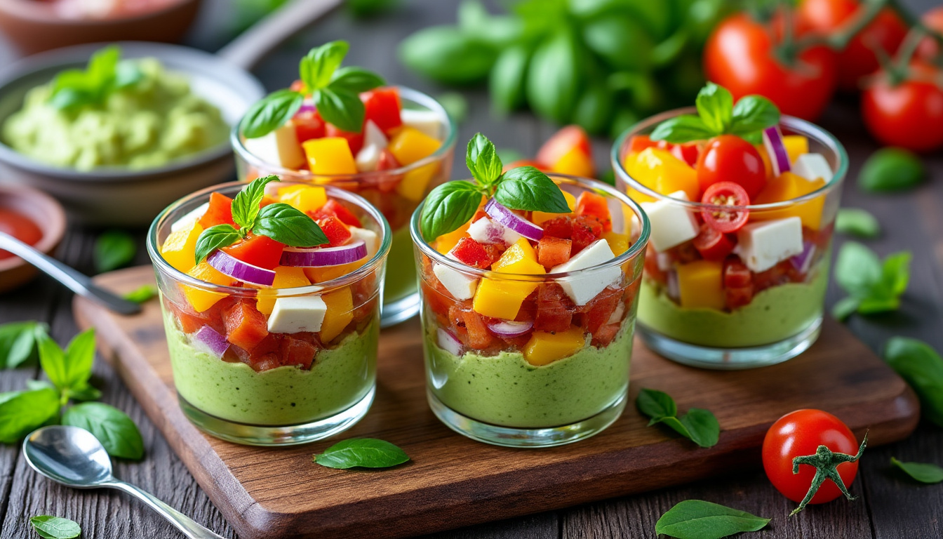 découvrez comment préparer des verrines apéritives originales et faciles pour épater vos invités avec des recettes simples et savoureuses.