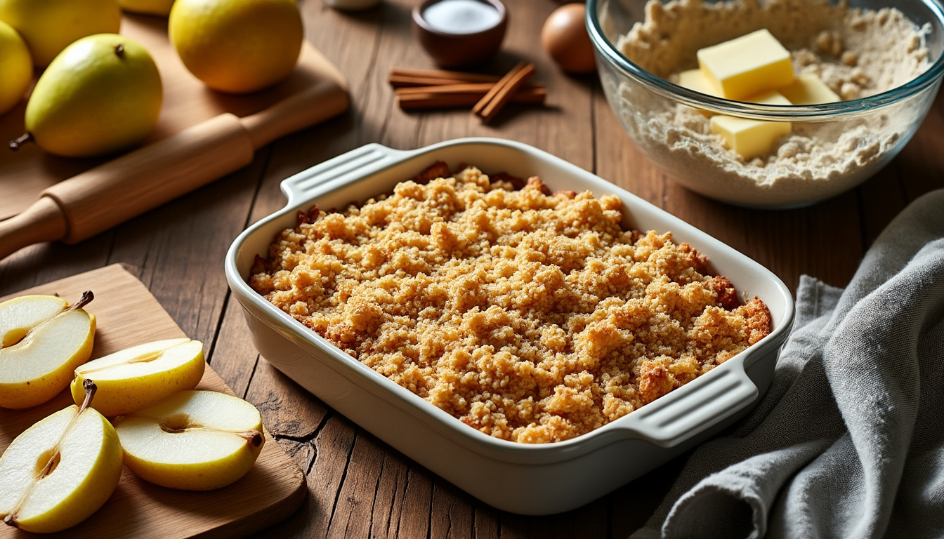 découvrez comment préparer un crumble aux poires facile et délicieux, parfait pour un dessert gourmand et rapide à réaliser.