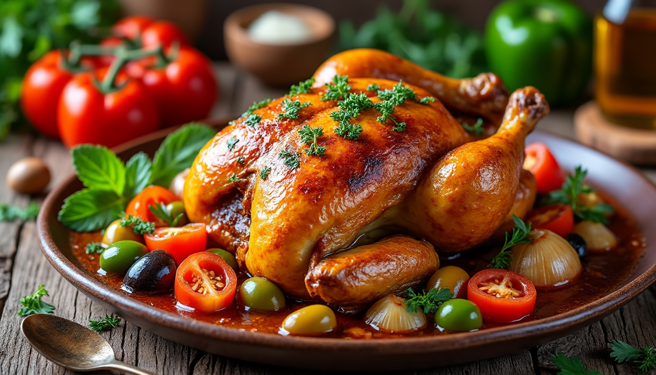 découvrez une recette facile et savoureuse du poulet à la portugaise, parfaite pour un repas convivial et plein de saveurs méditerranéennes.